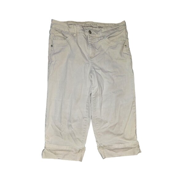 Gloria Vanderbilt Skimmer Capris Slimming Effect Size 9 Missy Cream Jj3670 - Picture 1 of 8